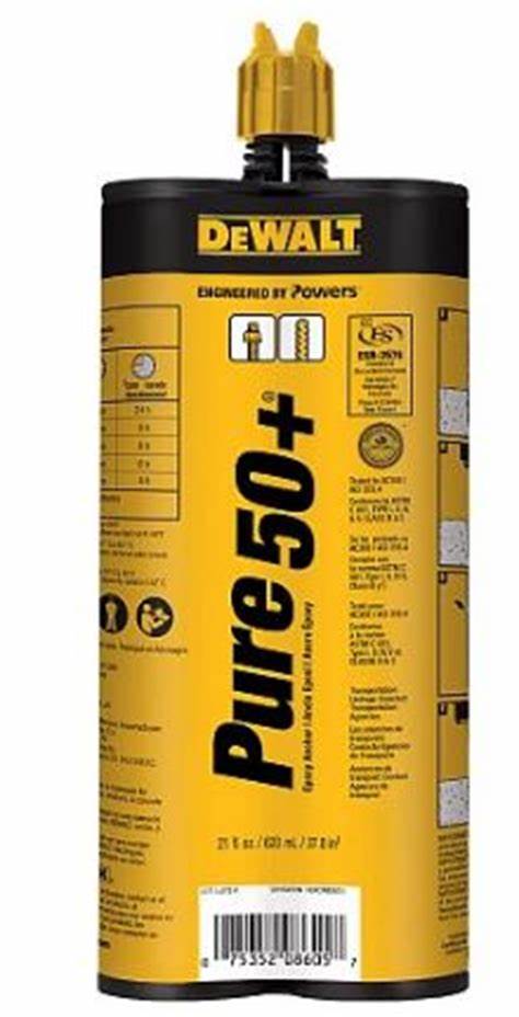 DEWALT PURE 50 EPOXY 22OZ. TUBE W/ NOZZLE (1)